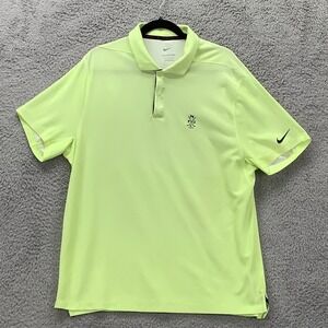 Nike Tiger Woods PGC Polo Shirt Men's L Green Dri-Fit ADV Golfer Golf Mens